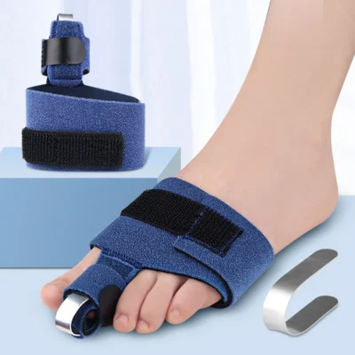 Orthèse hallux valgus pour fracture des orteils avec barre réglable en aluminium
