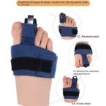 Orthèse hallux valgus pour fracture des orteils avec barre réglable en aluminium