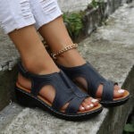 Sandales compensées à Bout Ouvert pour Femmes - Merliah